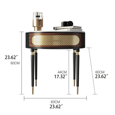 Elegant Modern Tea Table - Multi - layer Board & Ceramic Sintered Stone with Stainless Accents fmsjj - 4203MUTUKISPACE