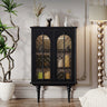Elegant Beech Wood Cabinet with Intricate Glass Design fmsjj - 4207MUTUKISPACE