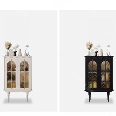 Elegant Beech Wood Cabinet with Intricate Glass Design fmsjj - 4207MUTUKISPACE