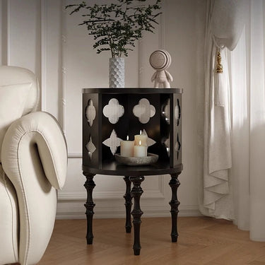 Elegant Solid Wood & Glass side Table – Perfect for Stylish Living Spaces fmsjj - 4208MUTUKISPACE