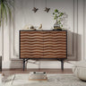 Modern Solid Wood Multi - layer Cabinet with Unique Wave Design fmsjj - 4215MUTUKISPACE