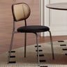 Ash Wood Rattan Dining Chair with PU Leather & Stainless Steel Frame – Stylish Modern Seating Solution fmus - 4086MUTUKISPACE