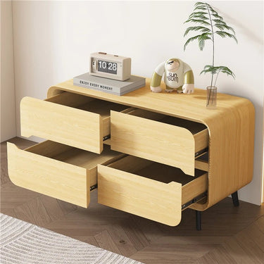 Pine Cabinet with Sleek PU Leather – Ample Storage and Contemporary Design fmxjs - 5349MUTUKISPACE