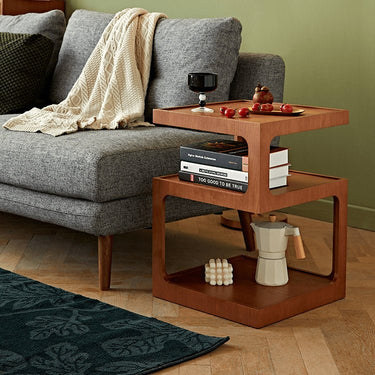 Stylish Light Brown Black Cherry Wood Tea Table - Durable Plywood Construction fmy - 687MUTUKISPACE