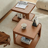 Elegant Light Brown and Black Cherry Wood Coffee Table – Sturdy Plywood Design fmy - 690MUTUKISPACE