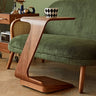 Elegant Light Brown & Black Cherry Wood Tea Table - Durable Plywood & Metal Construction with Nylon Accents fmy - 691MUTUKISPACE