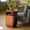 Elegant Light Brown & Black Laminated Wood Tea Table - Stylish & Modern Design fmy - 695MUTUKISPACE