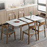 Elegant Brown Sintered Stone Table with Ash Wood Accents fnl - 265MUTUKISPACE