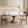 Elegant Table with Brown Sintered Stone and Ash Wood Finish fnl - 267MUTUKISPACE