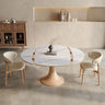 Elegant Natural Sintered Stone & Ash Wood Table - Timeless Design for Modern Homes fnl - 268MUTUKISPACE
