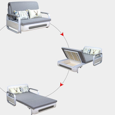 Premium Multi - Color Sofabed with Solid Wood Frame and Faux Leather Cotton - Linen Upholstery fnm - 948MUTUKISPACE