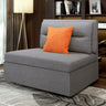 Modern Solid Wood Sofabed - Cozy Cotton - Linen Upholstery in Light Gray, Dark Blue & Khaki Brown fnm - 952MUTUKISPACE