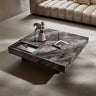 Elegant Coffee Table with Sintered Stone and Stainless Steel – Modern Living Room Centerpiece fplk - 5022MUTUKISPACE