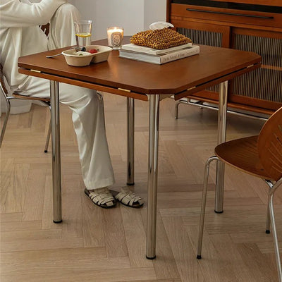 Modern Boxwood Dining Table with Sleek Metal Legs - Perfect for Urban Spaces