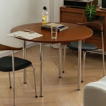 Modern Boxwood Dining Table with Sleek Metal Legs - Perfect for Urban Spaces fpmxm - 2766MUTUKISPACE