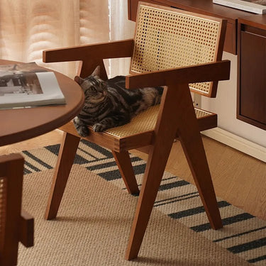 Ash Wood Rattan Dining Chair - Elegant Comfort for Modern Spaces fpmxm - 2776MUTUKISPACE