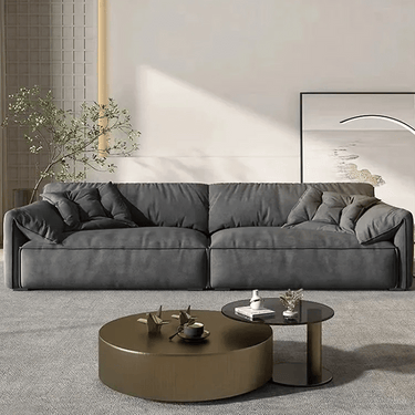 Luxurious Solid Wood Sofa - Down Stuffed Cotton Comfort for Elegant Living fsdb - 2254MUTUKISPACE