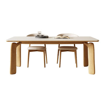 Sleek Off - White Chair with Natural Wood and Black Brown Ash Wood - PU Leather Finish fsm - 966MUTUKISPACE