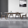 Elegant Ash Wood Chair with Comfortable PU Leather in Gray Brown Finish fsm - 967MUTUKISPACE