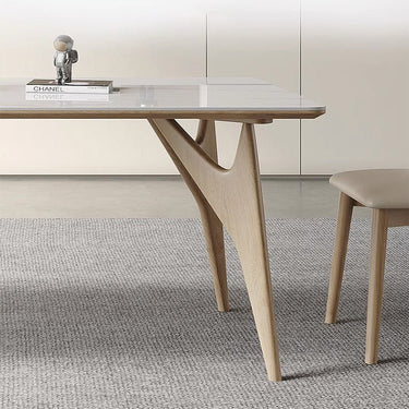 Off White Ash Wood Chair with PU Leather Upholstery – Elegant and Stylish Seating fsm - 969MUTUKISPACE