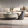 Elegant White Coffee Table with Sintered Stone and Solid Wood Particle Board fsm - 970MUTUKISPACE