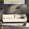 Chic Modern Sofa in Off - White and Gray with Orange Accents and Durable Particle Board Frame fsmy - 402MUTUKISPACE