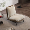 Stylish Brown and White Chair with Orange Accents - Stainless Steel Frame, PU Leather, and Silicon Filling fsmy - 453MUTUKISPACE