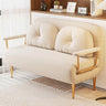 Stylish Faux Leather Sofabed in Beige, Khaki, Orange, and Fog Blue - Perfect for Modern Living Rooms fsq - 1413MUTUKISPACE