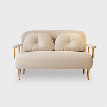 Stylish Faux Leather Sofabed in Beige, Khaki, Orange, and Fog Blue - Perfect for Modern Living Rooms fsq - 1413MUTUKISPACE