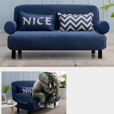 Stylish Cotton - Linen Sofabed in Blue, Khaki, and Light Gray - Perfect for Modern Living Rooms fsq - 1417MUTUKISPACE