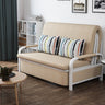 Elegant Solid Wood Sofabed with Cotton - Linen Upholstery in Khaki, Navy Blue, Yellow, Dark Gray, and Green - Stylish and Durable fsq - 1418MUTUKISPACE