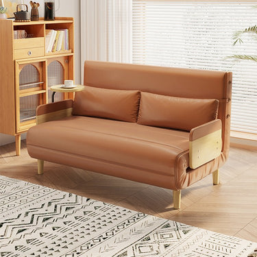 Elegant Beige Gray Sofabed with Laminated Wood Frame and Cotton - Linen Upholstery fsq - 1420MUTUKISPACE