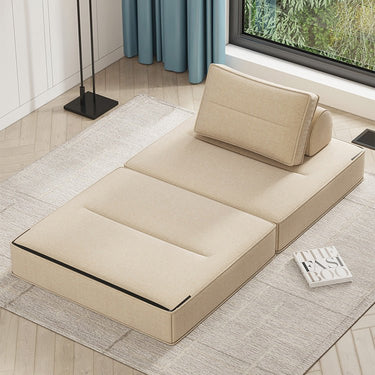 Cozy Khaki Gray Sofabed - Cotton - Linen Blend, Perfect for Modern Living Rooms fsq - 1421MUTUKISPACE