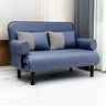 Stylish Leathaire Sofabed in Blue, Orange, and Gray for Modern Living Rooms fsq - 1422MUTUKISPACE