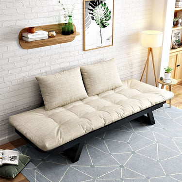 Premium Modern Sofabed - Light Gray, Black, Khaki, Blue, Dark Brown - Pine Wood Frame, Cotton - Linen Upholstery fsx - 1000MUTUKISPACE