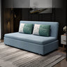 Elegant Blue and Light Gray Cotton - Linen Sofabed with Wooden Frame - Modern Living Room Essential fsx - 1001MUTUKISPACE