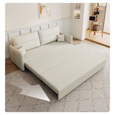 Stylish Multi - Color Sofabed in Khaki, Light Gray, Dark Blue, and Brown with Wood Frame and Cotton - Linen Fabric fsx - 1003MUTUKISPACE