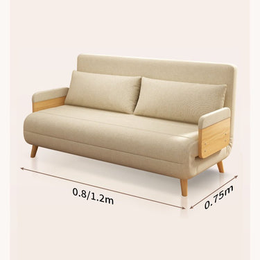 Stylish Cotton - Linen Sofabed - Khaki, Natural, Light Blue, Dark Gray, and Green Options fsx - 995MUTUKISPACE