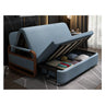 Luxurious Solid Wood Sofabed in Khaki Brown with Cotton - Linen Blend - Available in Violet, Green, and Light Blue fsx - 998MUTUKISPACE