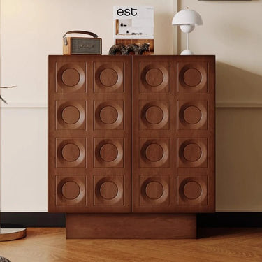 Stylish Red Oak Multi - layer Cabinet - Modern Storage Solution for Your Home Decor ful - 4445MUTUKISPACE