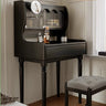 Elegant Ash Wood Stool with Synthetic Leather Seat - Perfect for Any Space ful - 4446 - stMUTUKISPACE
