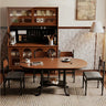 Elegant Cherry and Ash Wood Dining Table - Timeless Craftsmanship for Your Home ful - 4454MUTUKISPACE