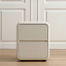 Sleek Ash Wood Bedside Cupboard with Stainless Accents - Modern Storage Solution ful - 4463MUTUKISPACE