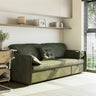 Luxury Green Suede Sofabed with Elegant Pine Wood Frame fwlp - 932MUTUKISPACE