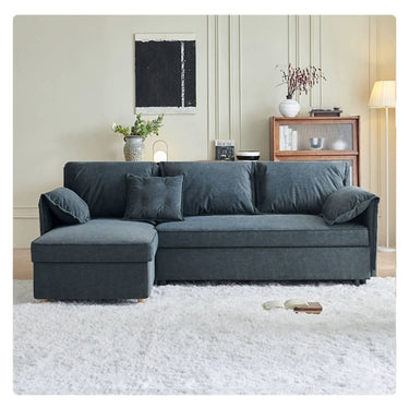 Modern Gray Faux Leather Sofabed with Pine Wood Frame fwlp - 933MUTUKISPACE
