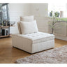 Luxurious White Solid Wood Sofabed with Plush Goose Down Cushions fwlp - 937MUTUKISPACE