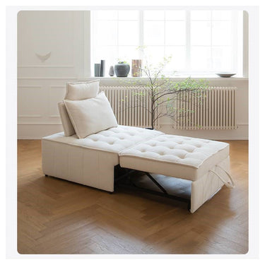 Luxurious White Solid Wood Sofabed with Plush Goose Down Cushions fwlp - 937MUTUKISPACE