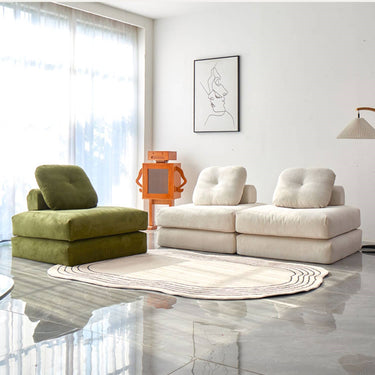 Cozy Down - Filled Corduroy Sofabed in Beige, Red, and Green fwlp - 938MUTUKISPACE