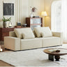 Stylish Beige Faux Leather Sofabed with Elegant Pine Wood Frame fwlp - 939MUTUKISPACE
