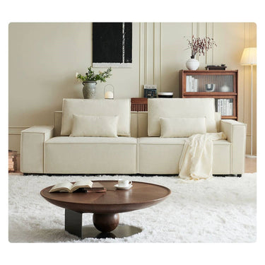 Stylish Beige Faux Leather Sofabed with Elegant Pine Wood Frame fwlp - 939MUTUKISPACE